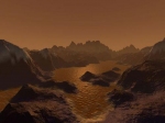 Jezero na Titanu - umetnička vizija